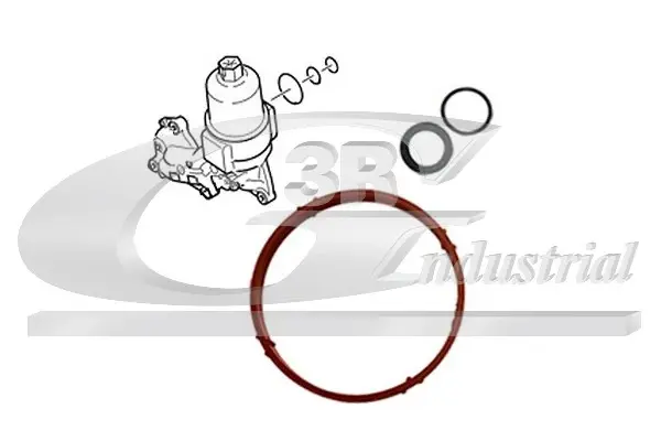К-кт прокл. корпуса масляного фільтра Citroen Berlingo, Berlingo Multispace, C2, C3 I, C3 Ii, C3 Pluriel, C4, C4 I, Nemo, Saxo, Xsara, Xsara Picasso 3RG 86279