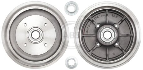 Тормозной барабан задн. 207/208/301/C3/C-Elysee (07-21) a.B.S 3439SC на Ситроен Дс3