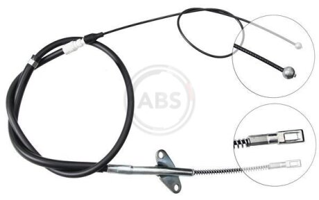 Трос ручного тормоза зад. MB 207-310 Л. (1845/1028) a.B.S K11317 на Мерседес T1