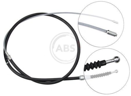 Трос ручного тормоза зад. Polo/Ibiza 08- Л=Пр. (диск) (1642/1044) a.B.S K13756 на Chevrolet Орландо