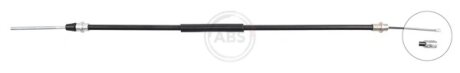 Трос ручного тормоза зад. 406 95- Л. (диск) (695/492) a.B.S K15577 на Пежо 406