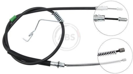 Трос ручного тормоза зад. Transit V184 00- Л. RWD (двукат.) (1590/1297) a.B.S K17017