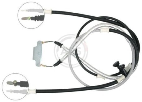 Трос ручного гальма зад Vectra/Signum 02- (1805/1633x2) (диск.гальм) a.B.S K17195 на Опель Вектра с