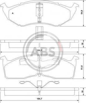 Тормозные колодки a.B.S 38642