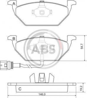 Тормозные колодки a.B.S 37155