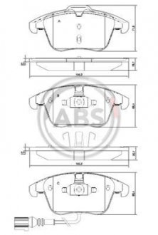 Тормозні (гальмівні) колодки a.B.S 37612