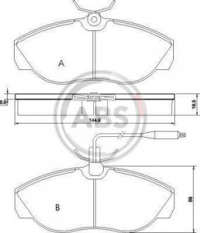 Тормозные колодки a.B.S 36883