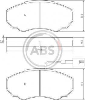 Тормозні (гальмівні) колодки a.B.S 37331