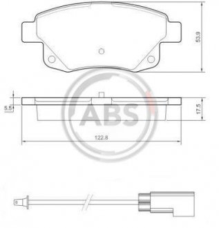 Тормозні (гальмівні) колодки a.B.S 37560