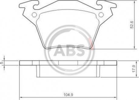 Задні тормозні (гальмівні) колодки a.B.S 37104