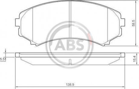 Тормозные колодки a.B.S 37203