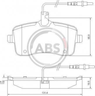 Тормозні (гальмівні) колодки a.B.S 37430