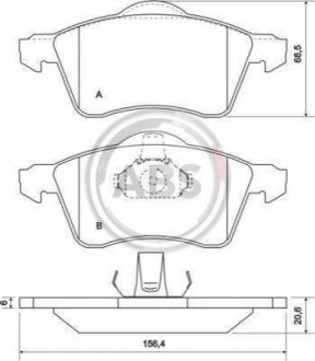 Тормозные колодки a.B.S 36986