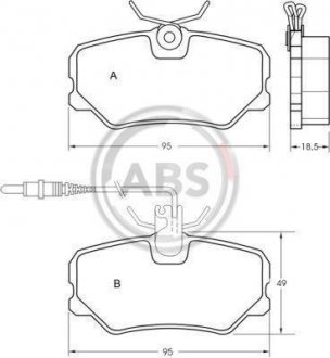 Передние тормозные колодки a.B.S 36651