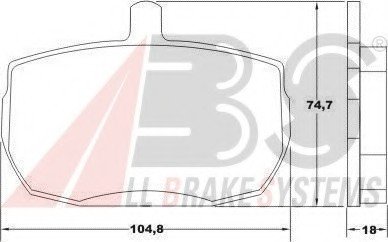 Передние тормозные колодки a.B.S 36124