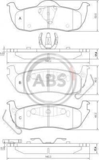 Задние тормозные колодки a.B.S 37534