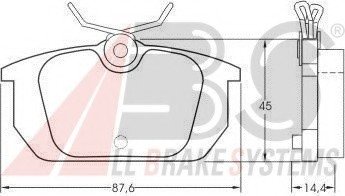 Задні тормозні (гальмівні) колодки a.B.S 36188