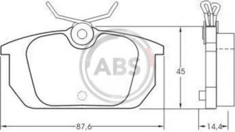 Задние тормозные колодки a.B.S 36188