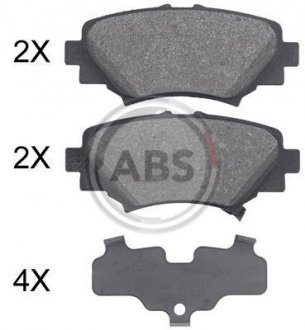 Задні тормозні (гальмівні) колодки a.B.S 35032
