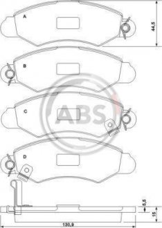 Тормозні (гальмівні) колодки a.B.S 37140