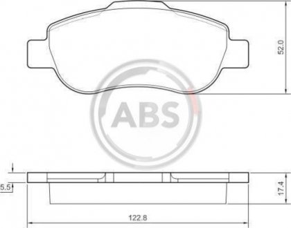 Тормозні (гальмівні) колодки a.B.S 37439