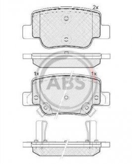 Тормозні (гальмівні) колодки a.B.S 37735