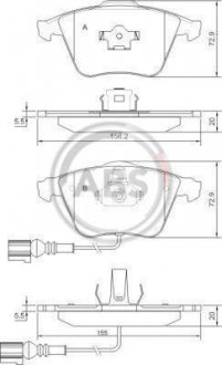 Передние тормозные колодки a.B.S 37426