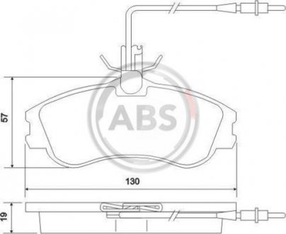 Передні тормозні (гальмівні) колодки a.B.S 37016