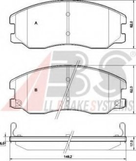 Передние тормозные колодки a.B.S 37582