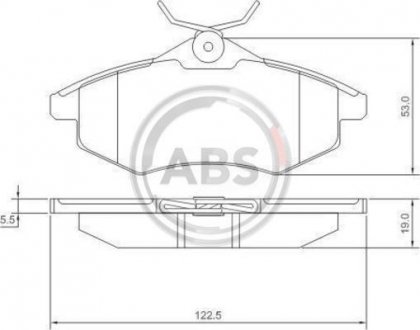 Передні тормозні (гальмівні) колодки a.B.S 37307