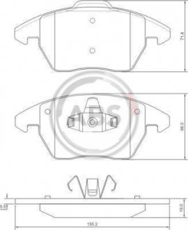 Передние тормозные колодки a.B.S 37429