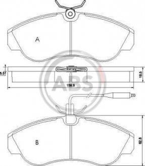 Передние тормозные колодки a.B.S 36884