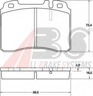 Передні тормозні (гальмівні) колодки a.B.S 36904