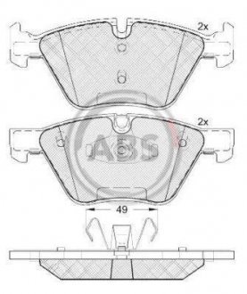 Передние тормозные колодки a.B.S 37551