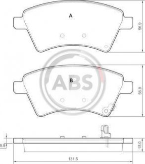 Передні тормозні (гальмівні) колодки a.B.S 37532