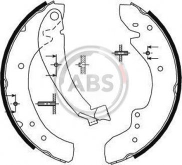 Колодки ручного (стоячого) тормоза a.B.S 8934