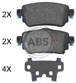 Задні тормозні (гальмівні) колодки a.B.S 35063