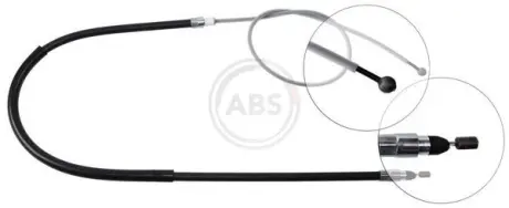 Трос ручного тормоза зад. BMW 1(E81/E87) 03- Л.=Пр. (1435/755) A.B.S K19026