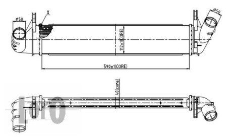 Радiатор iнтеркулера abakus 0100180002