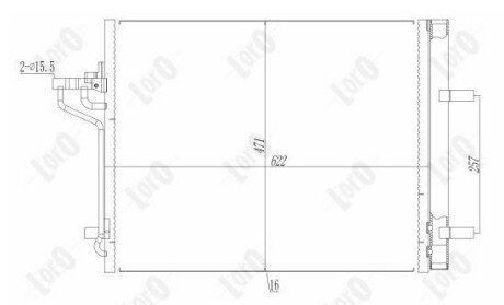 Радiатор кондицiонера abakus 0170160031