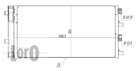 Радiатор кондицiонера з осушувачем abakus 0100160003