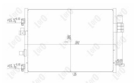 Радiатор кондицiонера з осушувачем abakus 0170160030