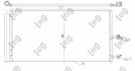 Радiатор кондицiонера з осушувачем abakus 0520160015