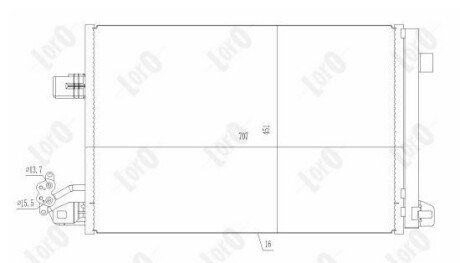 Радiатор кондицiонера з осушувачем abakus 0530160034