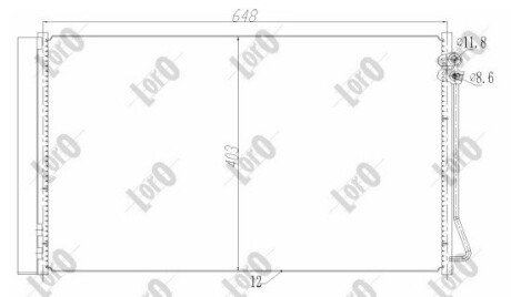 Радiатор кондицiонера з осушувачем abakus 0540160040
