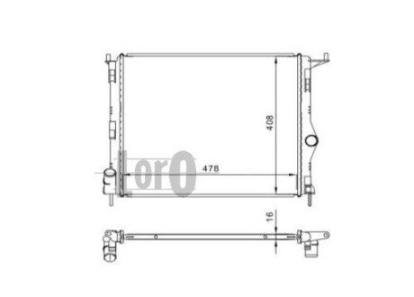 Радiатор охолодження abakus 0100170003