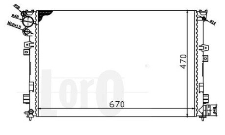 Радiатор охолодження abakus 0160170057