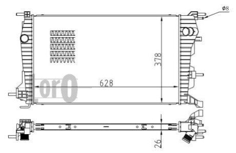Радiатор охолодження abakus 0420170059B