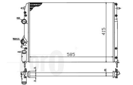 Радiатор охолодження з АС abakus 0420170036