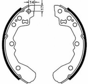 Колодки ручного (стоячого) гальма abe C00304ABE